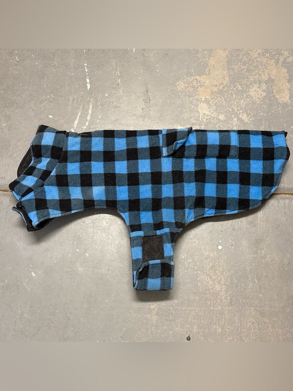 Kids Blue and Black Plaid Fleece Bottoms